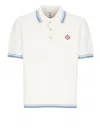 Casablanca White Shirt With Classic Collar And Chest Logo Patch In Cotton Man In White
