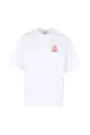 Casablanca Oversized T-shirt With Dragonfly Floral Print In White