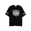 Casablanca Blades Printed Organic Cotton-jersey T-shirt In Black