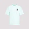 Casablanca Green T-shirt With Crewneck And Logo On The Front And Maxi Logo On The Back
