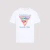 Casablanca Cotton Crew Neck T-shirt With Graphic Print In White