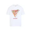Casablanca Mens Tennis Club Icon Regular-fit Graphic-print Cotton T-shirt In White