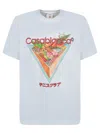Casablanca Mens Tennis Club Icon Regular-fit Graphic-print Cotton T-shirt In White