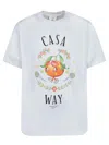 Casablanca Print T-shirt In White