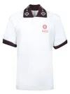 Casablanca Piqu Cotton Polo Shirt In White