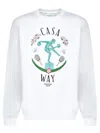 Casablanca Statue En Marbre Sweatshirt With Embroidery In White