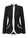 Casablanca Curved Tailored Jacket Black