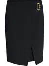 Casablanca Tailored Midi Wrap Skirt In Black
