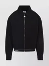 Casablanca Cropped Wool Jacket With Classic Collar In Black
