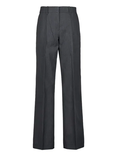 Casablanca Pleated Zipper Casual Pants In Gray