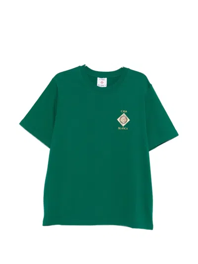 Casablanca Musique Ornate Ceiling Crewneck Short Sleeve Tshirt In Green