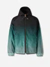 Casablanca Gradient Hooded Jacket With Distinctive Patch In Blue
