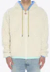 Casablanca Men Beige Jacket With All-over Monogram And Fixed Hood In Fabric Man In Neutral