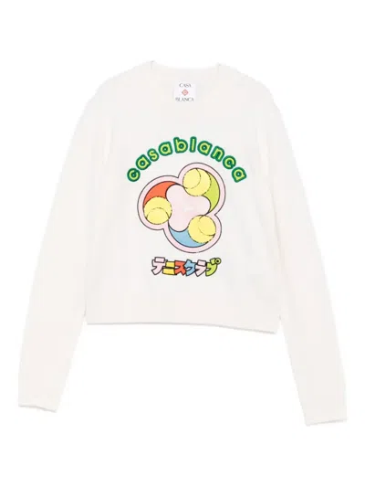 CASABLANCA TENNIS BALL SWEATER