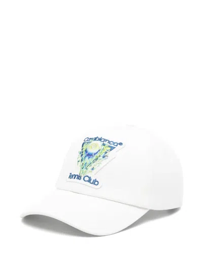 Casablanca Tennis Club Baseball Cap In White
