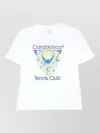 Casablanca Tennis Club Icon Short Sleeve T-shirt In White