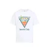 Casablanca Tennis Club Short Sleeve Cotton T Shirt In White