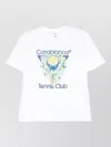 Casablanca Tennis Club Icon Graphic Crew Neck T-shirt In White
