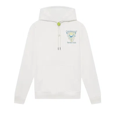 Pre-owned Casablanca Tennis Club Icon Hooded Sweatshirt 'white' | Men's Size Xl
