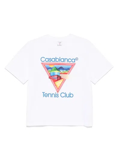 CASABLANCA CASABLANCA TENNIS CLUB ICON PRINT T-SHIRT