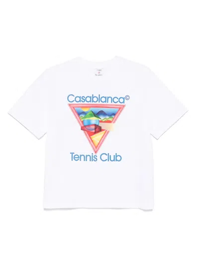 CASABLANCA TENNIS CLUB ICON PRINT T-SHIRT