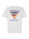 Casablanca Cotton Crew Neck T-shirt With Graphic Print