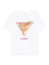 Casablanca Mens Tennis Club Icon Regular-fit Graphic-print Cotton T-shirt In White