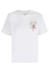 Casablanca Casa Way Mountain Black T Shirt In White