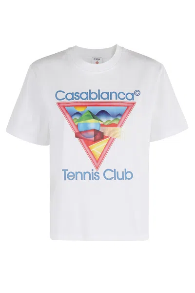 CASABLANCA TENNIS CLUB ICON PRINTED TSHIRT