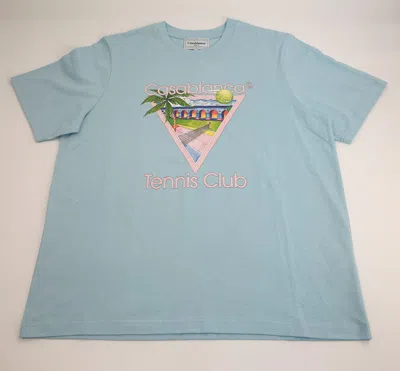 Casablanca Tennis Club Icon Screen Printed T-shirt In White