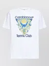 Casablanca Classic Fit Tennis Club Icon Organic Cotton Graphic T-shirt In White