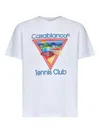 Casablanca White Tennis Club Print T-shirt In White