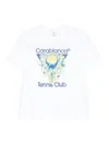 Casablanca Tennis Club Icon Graphic Crew Neck T-shirt In White