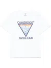 Casablanca White Tennis Club Print T-shirt In White