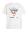 Casablanca White Tennis Club Print T-shirt In White