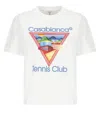 Casablanca Crew Neck Graphic Print Short Sleeves Top In White