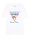 Casablanca White Crewneck T-shirt With Logo On The Front In Cotton Man In White