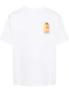 Casablanca Tennis Club Icon Organic Cotton T-shirt In White