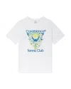 Casablanca Tennis Club Icon Graphic Crew Neck T-shirt In White