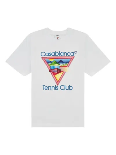 CASABLANCA TENNIS CLUB ICON ORGANIC COTTON T-SHIRT