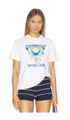 Casablanca Tennis Club Icon Short Sleeve T-shirt In White