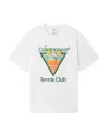 Casablanca Tennis Club Short Sleeve Cotton T Shirt In Multi