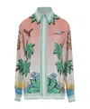 Casablanca Shirt In Pure Silk With Graphic Print In Multi
