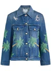 Casablanca Tennis Club Denim Jacket In Blue