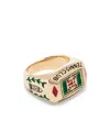 Casablanca Tennis Club Signet Ring In Yellow