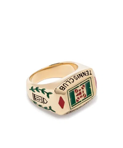 Casablanca Tennis Club Ring In Yellow