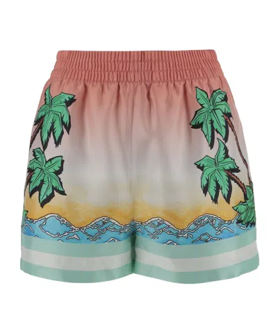 Casablanca Tennis Club Satin Shorts