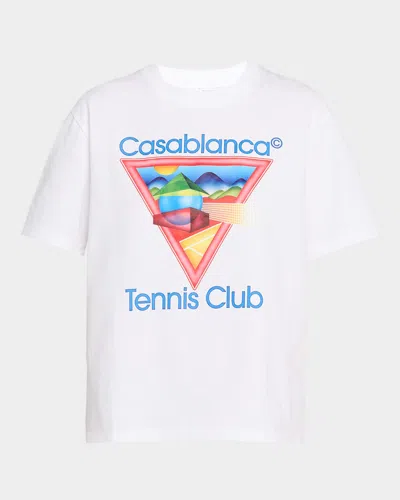 Casablanca Tennis Club Short-sleeve T-shirt In Green