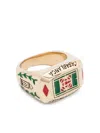 Casablanca Tennis Club Signet Ring In Gold