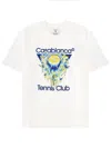 Casablanca Tennis Club Icon Short Sleeve T-shirt In White